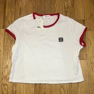 Rabanne White Shirt with Red Accents